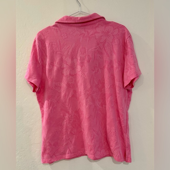 Caribbean Joe Pink Hibiscus Collared Shirt - Picture 4 of 4